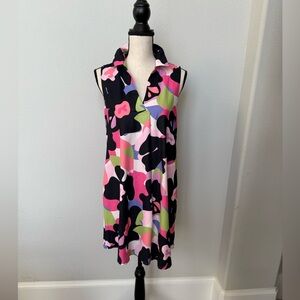 SSYS The Label Mod Floral Sleeveless Shirt Dress